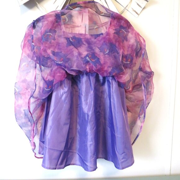 NWT Pokemon Girls Gengar Puff Sleeve Organza Dress Size L (10/12) - Picture 11 of 14